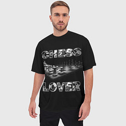 Футболка оверсайз мужская Chess Lover Любитель шахмат, цвет: 3D-принт — фото 2