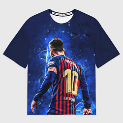 Футболка оверсайз мужская Leo Messi Лео Месси 10, цвет: 3D-принт