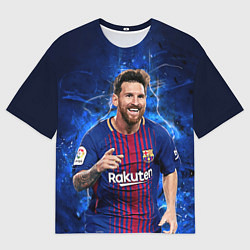 Мужская футболка оверсайз Лионель Месси Барселона 10