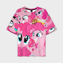 Мужская футболка оверсайз Pinkie Pie pattern