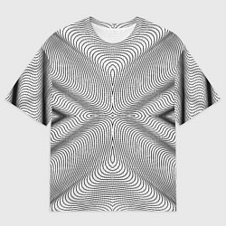 Мужская футболка оверсайз Линии иллюзия