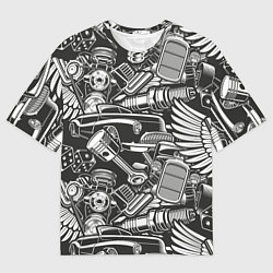 Футболка оверсайз мужская Механика Автомобиль, цвет: 3D-принт