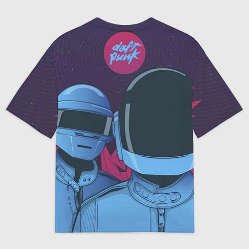 Мужская футболка оверсайз Daft Punk / 3D-принт – фото 2