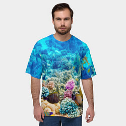 Футболка оверсайз мужская Риф, цвет: 3D-принт — фото 2