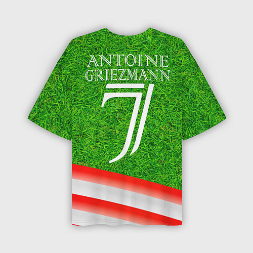 Мужская футболка оверсайз Антуан Гризманн Antoine Griezmann спина Z / 3D-принт – фото 2