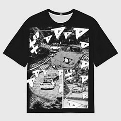 Мужская футболка оверсайз Initial d