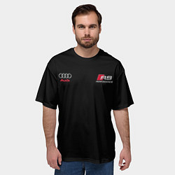 Футболка оверсайз мужская AUDI АУДИ QUATTRO с Z, цвет: 3D-принт — фото 2