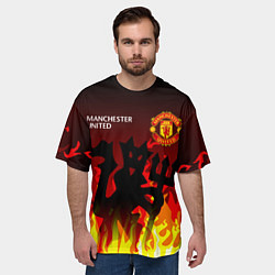 Футболка оверсайз мужская MANCHESTER UNITED ДЬЯВОЛ, цвет: 3D-принт — фото 2