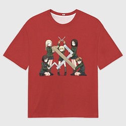 Мужская футболка оверсайз Girls und Panzer Правда