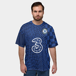 Футболка оверсайз мужская FC Chelsea Home Vapor Match Shirt 202122, цвет: 3D-принт — фото 2
