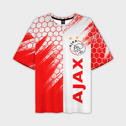 Футболка оверсайз мужская FC AJAX AMSTERDAM ФК АЯКС, цвет: 3D-принт