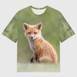 Футболка оверсайз мужская Лисенок, цвет: 3D-принт