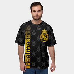 Футболка оверсайз мужская РЕАЛ МАДРИД GOLD ЗОЛОТО, цвет: 3D-принт — фото 2