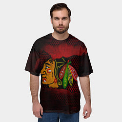 Футболка оверсайз мужская CHICAGO NHL, цвет: 3D-принт — фото 2