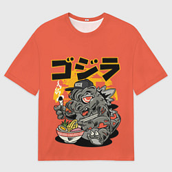 Футболка оверсайз мужская ГОДЗИЛЛА КУШАЕТ, цвет: 3D-принт