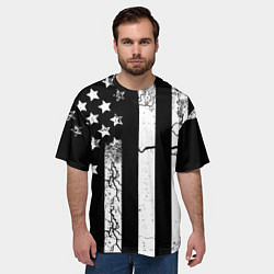 Футболка оверсайз мужская ЗВЕЗДНО-ПОЛОСАТЫЙ, цвет: 3D-принт — фото 2