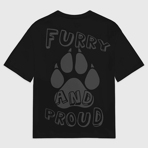 Мужская футболка оверсайз Furry proud / 3D-принт – фото 2