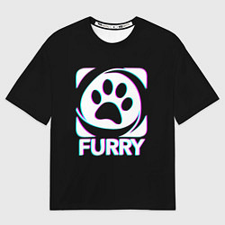 Футболка оверсайз мужская Furry, цвет: 3D-принт