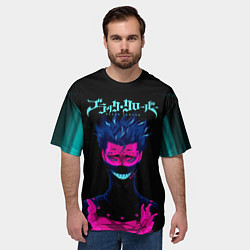 Футболка оверсайз мужская Зора Идеаре Чёрный клевер, цвет: 3D-принт — фото 2