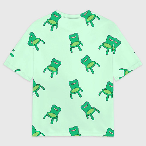 Мужская футболка оверсайз Froggy crossing / 3D-принт – фото 2