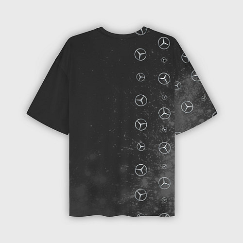 Мужская футболка оверсайз Мерседес - Взрыв Паттерн слева / 3D-принт – фото 2