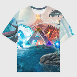 Мужская футболка оверсайз Ark battelfield