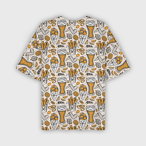 Мужская футболка оверсайз Background Beer / 3D-принт – фото 2