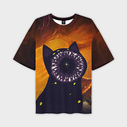 Мужская футболка оверсайз Космический кот Space Cat Z