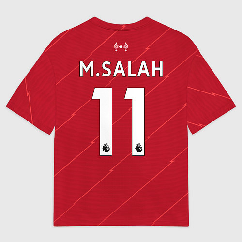 Мужская футболка оверсайз Салах Ливерпуль форма 202122 / 3D-принт – фото 2