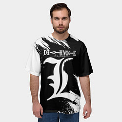 Футболка оверсайз мужская ЛОГО С ОБРАЗОМ брызги красок, цвет: 3D-принт — фото 2