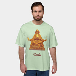Футболка оверсайз мужская The Dude meditation, цвет: 3D-принт — фото 2
