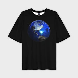 Мужская футболка оверсайз Планета