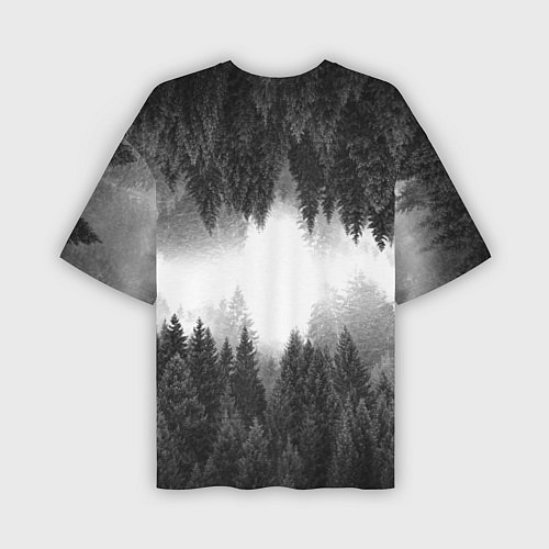 Мужская футболка оверсайз Клыки леса / 3D-принт – фото 2
