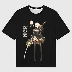 Мужская футболка оверсайз Nier Automata 2B