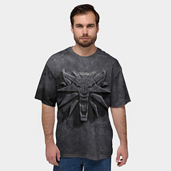 Футболка оверсайз мужская THE WITCHER КАМЕНЬ ЛОГО, цвет: 3D-принт — фото 2