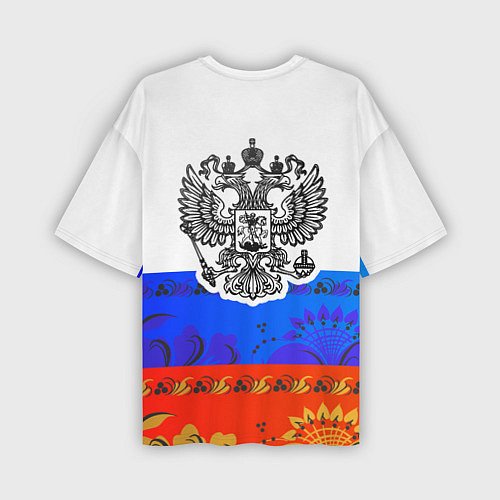 Мужская футболка оверсайз Russia 3 / 3D-принт – фото 2