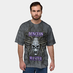 Футболка оверсайз мужская DM Dungeon Master SKULL, цвет: 3D-принт — фото 2