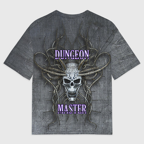 Мужская футболка оверсайз DM Dungeon Master SKULL / 3D-принт – фото 2