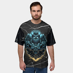 Футболка оверсайз мужская Owl king, цвет: 3D-принт — фото 2