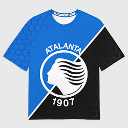 Футболка оверсайз мужская FC ATALANTA ФК АТАЛАНТА, цвет: 3D-принт