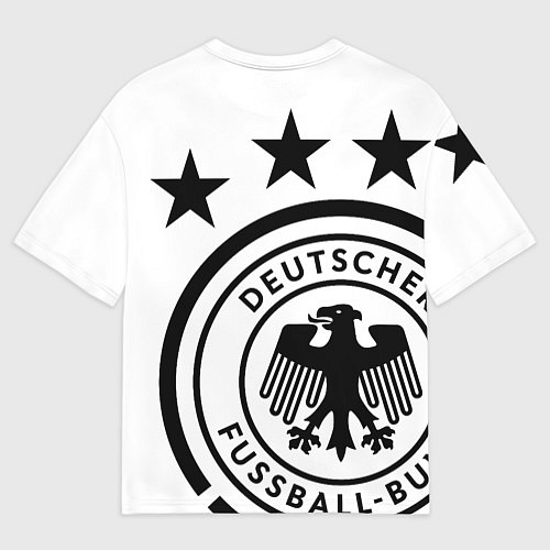 Мужская футболка оверсайз Сборная Германии / 3D-принт – фото 2