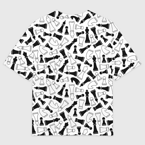 Мужская футболка оверсайз Шахматы / 3D-принт – фото 2