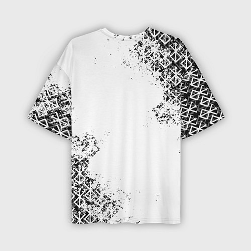 Мужская футболка оверсайз БЕРСЕРК logo чб / 3D-принт – фото 2