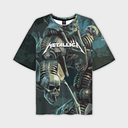 Мужская футболка оверсайз Metallica Metal Skull