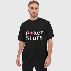 Футболка оверсайз мужская Poker Stars, цвет: 3D-принт — фото 2