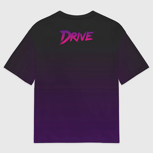 Мужская футболка оверсайз Drive - Retrowave / 3D-принт – фото 2