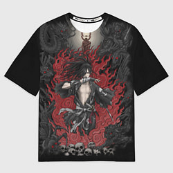 Мужская футболка оверсайз ХЯККИМАРУ В ОГНЕ ДОРОРО