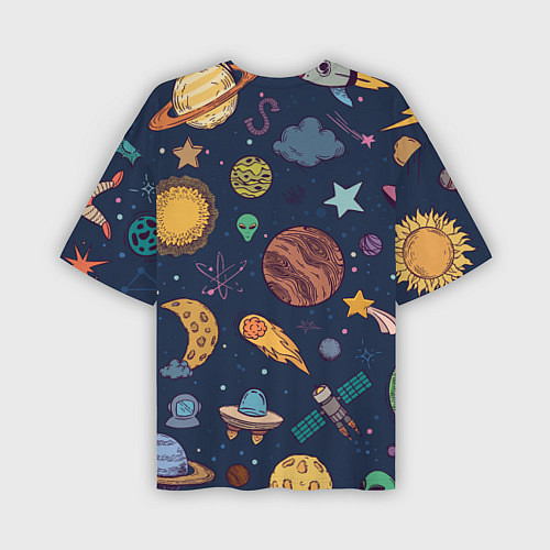 Мужская футболка оверсайз Космический мир / 3D-принт – фото 2