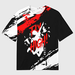 Мужская футболка оверсайз FLY HIGH! Haikyu!!