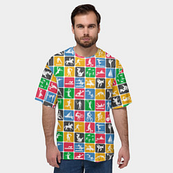 Футболка оверсайз мужская СПОРТ, цвет: 3D-принт — фото 2